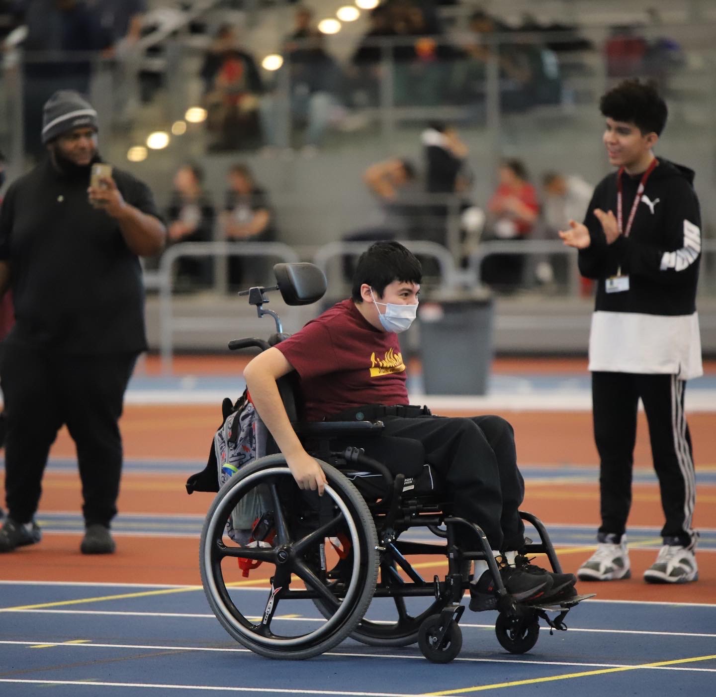 Athletes compete in the Special Olympics Track and Field Time Trials 